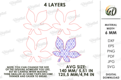 Fall Leaf Stand Laser Cut. Standing Home Decor SVG Product Image 2