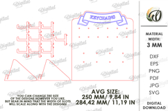 Keychain Display Bundle Laser Cut. Keyring Holder Stand SVG Product Image 6