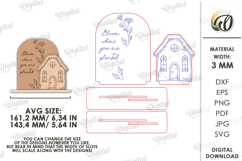 3D Handdraw Style Stand Laser Cut. Stand Decor SVG Product Image 2