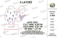 Sheep Decor Laser Cut. Standing Decor. Hanging Ornament SVG Product Image 2