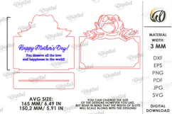 Floral Gift Card Laser Cut. Mother's Day Gift Card SVG Product Image 2