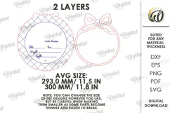Baby Birth Announcement Sign Laser Cut. Baby Birth Stats SVG Product Image 2