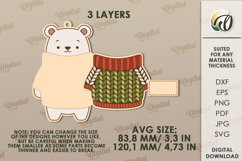 Christmas Sweater Ornament Laser Cut. Christmas Decor SVG Product Image 2