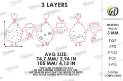 Sheep Decor Laser Cut. Standing Decor. Hanging Ornament SVG Product Image 3