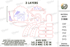 3D Halloween Baseboard Door Laser Cut. Halloween Decor SVG Product Image 2