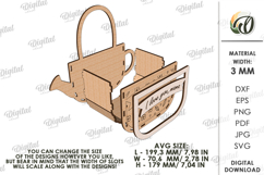 Mother's Day Flower Gift Box Laser Cut. Flower Holder SVG Product Image 2