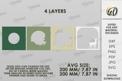3D Baby Photo Frame. Birth Stats Shadow Box Papercut Product Image 2