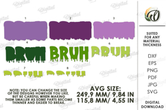 3D Layered Papercut Wall Decor. Wall Art SVG. Bruh Product Image 2