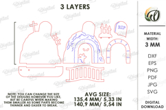 3D Halloween Baseboard Door Laser Cut. Halloween Decor SVG Product Image 2