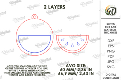 3D Summer Keychain Laser Cut. Summer Keyring SVG Product Image 2