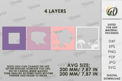 3D Baby Photo Frame. Birth Stats Shadow Box Papercut Product Image 2