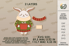 Christmas Sweater Ornament Laser Cut. Christmas Decor SVG Product Image 2