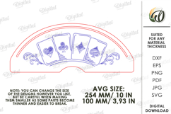 Playing Card Holder Laser Cut. Playing Card Stand SVG Product Image 2
