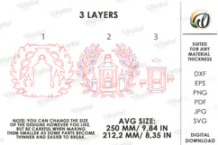 Halloween Wreaths Laser Cut. Door Sign. Wall Hanger SVG Product Image 4