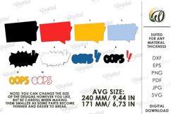3D Layered Papercut Wall Decor. Wall Art SVG. Oops! Product Image 2