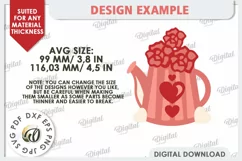 Valentine's Layered Card PaperCut. Love Sign SVG. Flower SVG Product Image 3