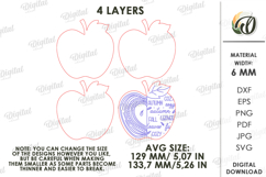 Fall Apple Stand Laser Cut. Standing Home Decor SVG Product Image 2