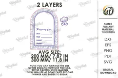 Baby Birth Announcement Sign Laser Cut. Baby Birth Stats SVG Product Image 2