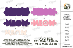 3D Layered Papercut Wall Decor. Wall Art SVG. Meow Product Image 2