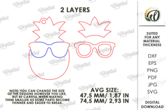 3D Summer Keychain Laser Cut. Summer Keyring SVG Product Image 2