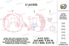 Halloween Wreaths Laser Cut. Door Sign. Wall Hanger SVG Product Image 5
