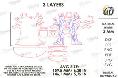3D Halloween Baseboard Door Laser Cut. Halloween Decor SVG Product Image 2