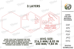 3D Fishing Wall Sign Laser Cut. Fish More Worry Less SVG Product Image 2