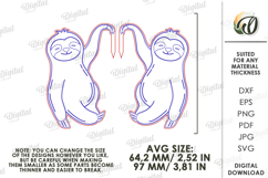 Plant Pot Decor Laser Cut. Plant Pot Hanger. Sloth SVG Product Image 2