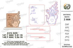 3D Hand Drawn Style Stand Laser Cut. Stand Decor SVG Product Image 2