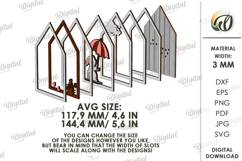 Valentine's Day Layered Mini SIgn Laser Cut. Stand Decor SVG Product Image 2