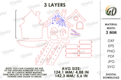 3D Halloween Baseboard Door Laser Cut. Halloween Decor SVG Product Image 2