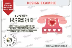 Valentine's Layered Card PaperCut. Love Sign SVG. Retro SVG Product Image 3