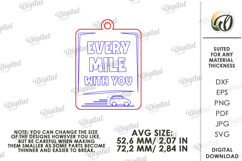 Father's Day Car Charm Laser Cut. Car Accessory SVG Product Image 2