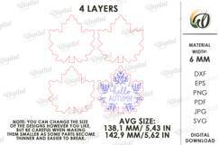 Fall Leaf Stand Laser Cut. Standing Home Decor SVG Product Image 2