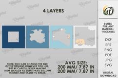 3D Baby Photo Frame. Birth Stats Shadow Box Papercut Product Image 2