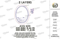 Baby Birth Announcement Sign Laser Cut. Baby Birth Stats SVG Product Image 2