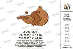 Christmas Layered Ornament Laser Cut . Christmas Decor SVG Product Image 2