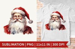 Christmas Santa | Sublimation Design | Watercolor Clipart Product Image 1
