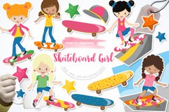 Skateboard Girl graphics | illustrations Product Image 1