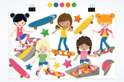 Skateboard Girl graphics | illustrations Product Image 2