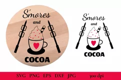 Smores SVG. Smore PNG. Round Christmas Ornament SVG Product Image 1