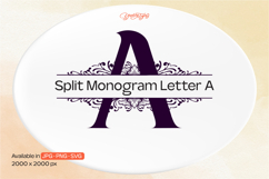 Ornament Split Monogram Letter A Product Image 1