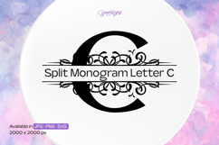 Flourish Ornament Split Monogram Letter C Product Image 1