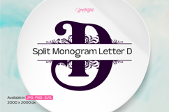 Flourish Ornament Split Monogram Letter D Product Image 1