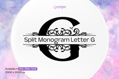 Flourish Ornament Split Monogram Letter G Product Image 1