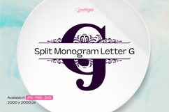 Flourish Ornament Split Monogram Letter G Product Image 1