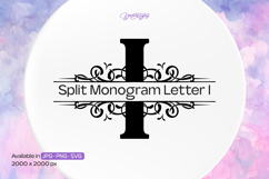 Flourish Ornament Split Monogram Letter I Product Image 1
