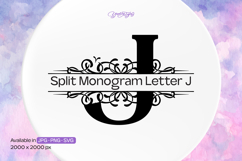 Flourish Ornament Split Monogram Letter J Product Image 1