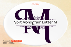 Ornament Split Monogram Letter M Product Image 1