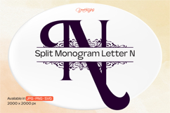 Ornament Split Monogram Letter N Product Image 1